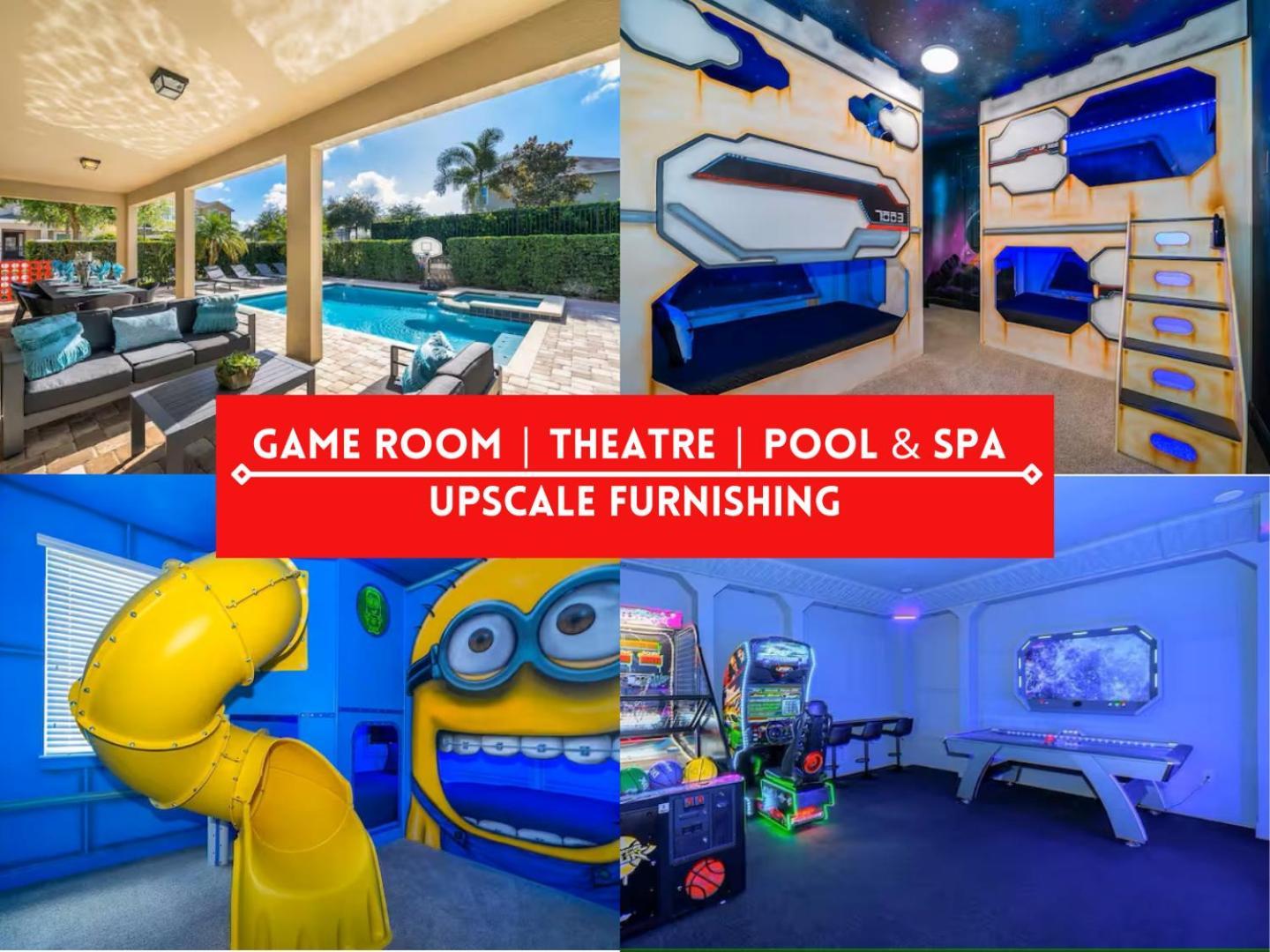 Epic Family Fun! Games & Theme Room, Pool - Encore Resort, Near Disney Orlando Extérieur photo
